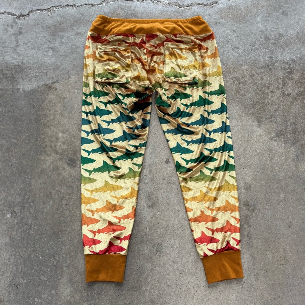 Aviator Nation Velvet Gradient Shark Joggers Size S - Picture 4 of 9